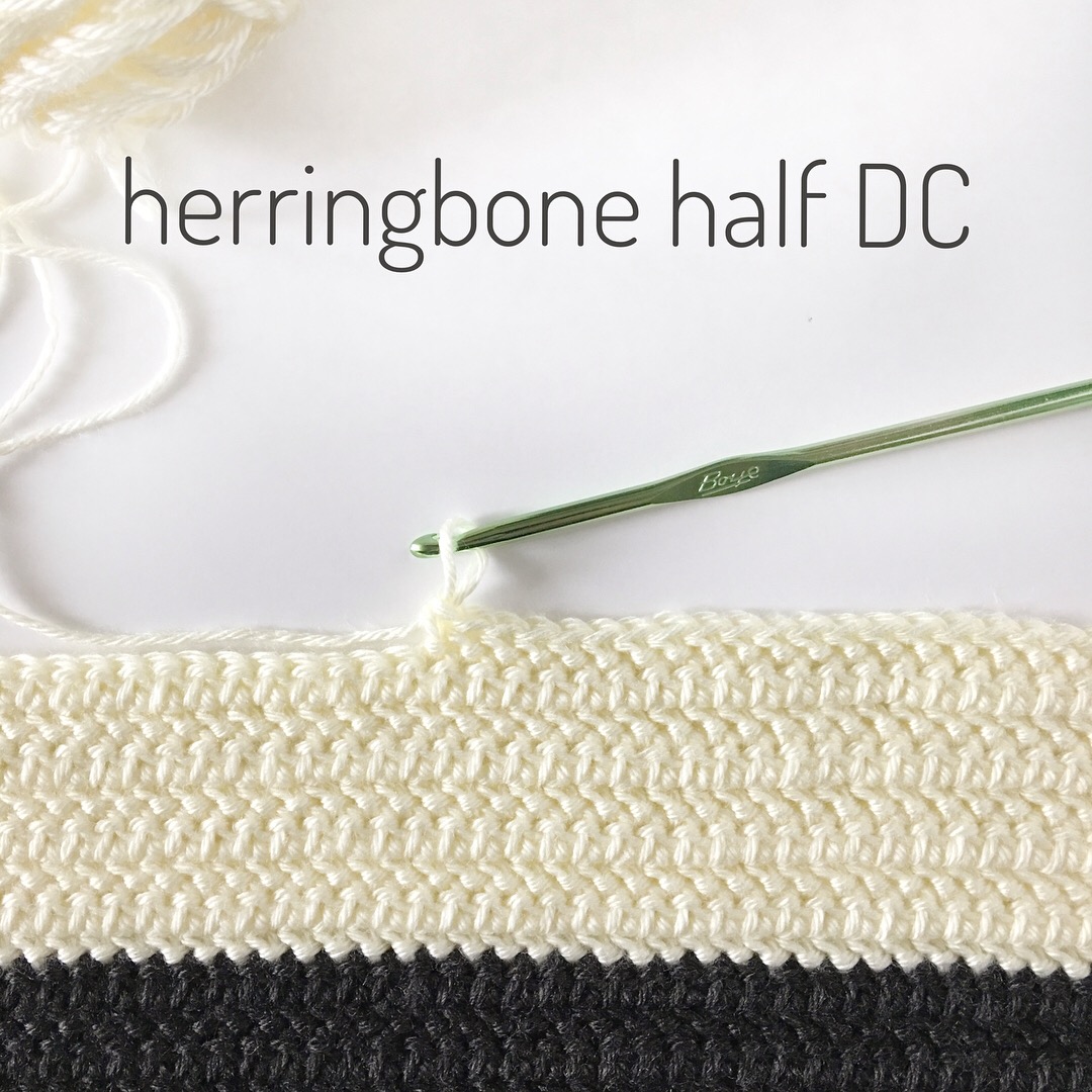 Crochet Herringbone Half Double Crochet | Daisy Farm Crafts