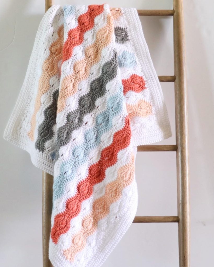 Modified Catherine's Wheel Stitch Baby Blanket | Daisy Farm Crafts