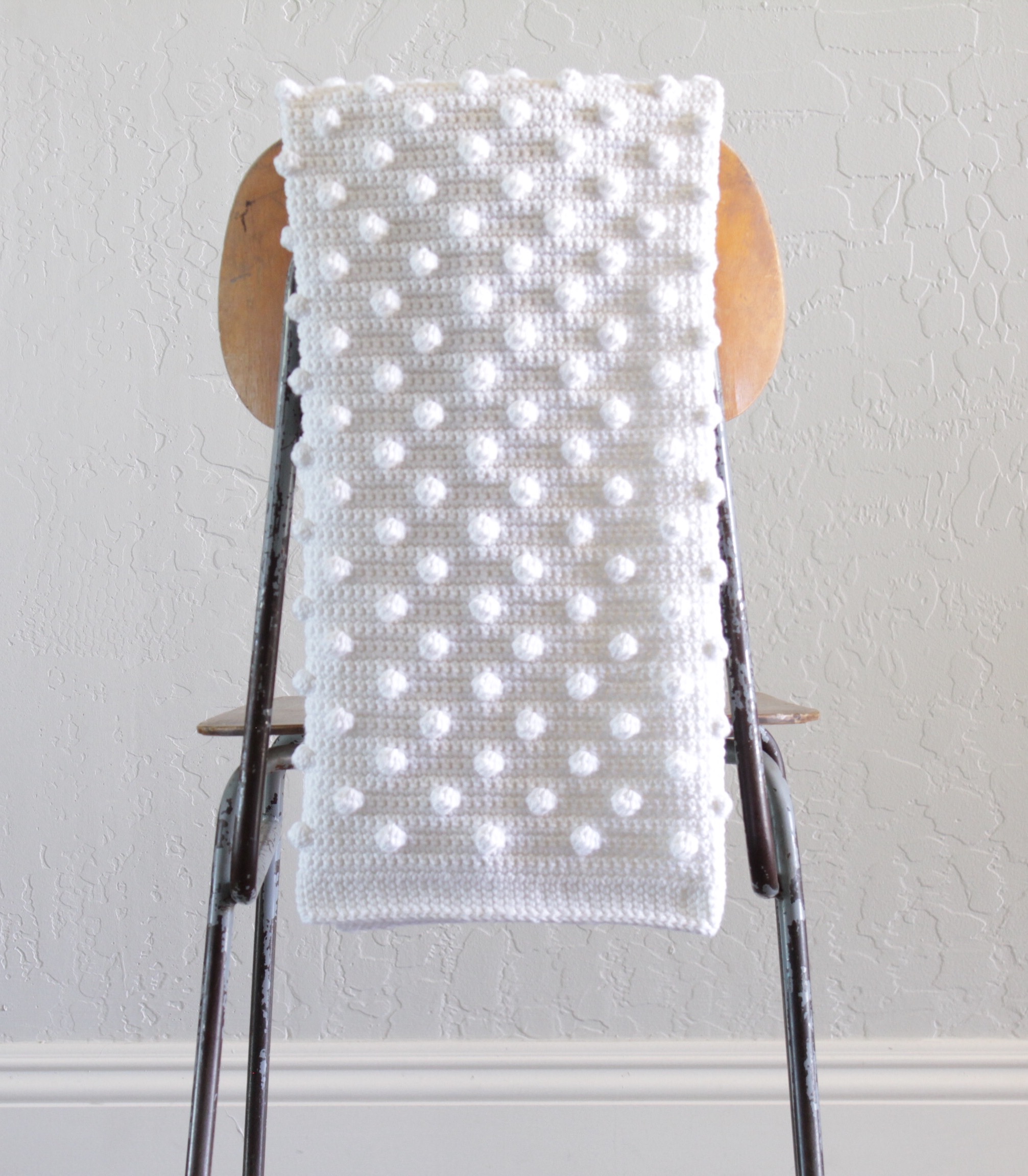 Polka dot baby blanket crochet pattern hot sale