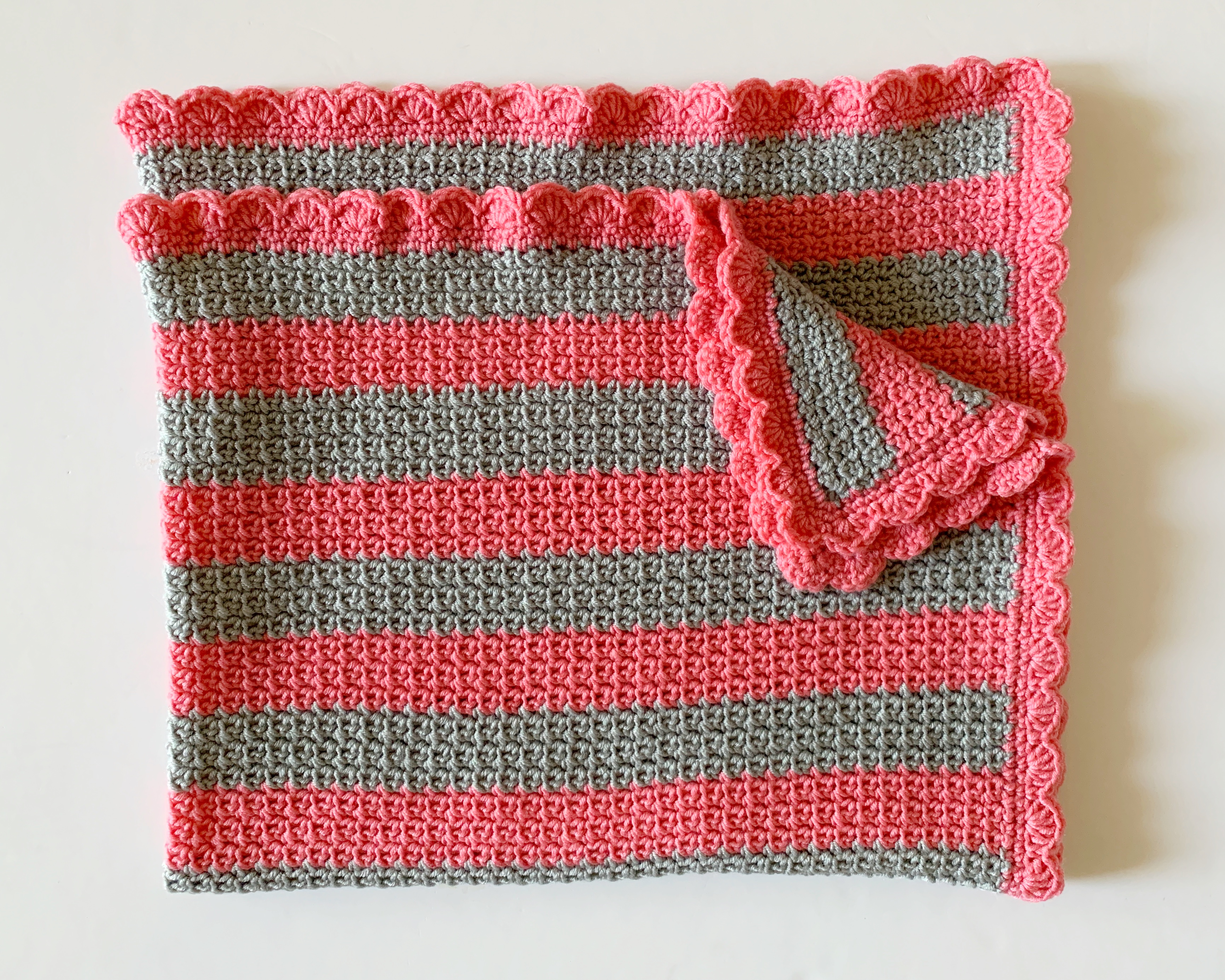 Easy Crochet Shell Stitch Pattern for Any Size Blanket