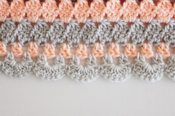 modern crochet granny blanket border