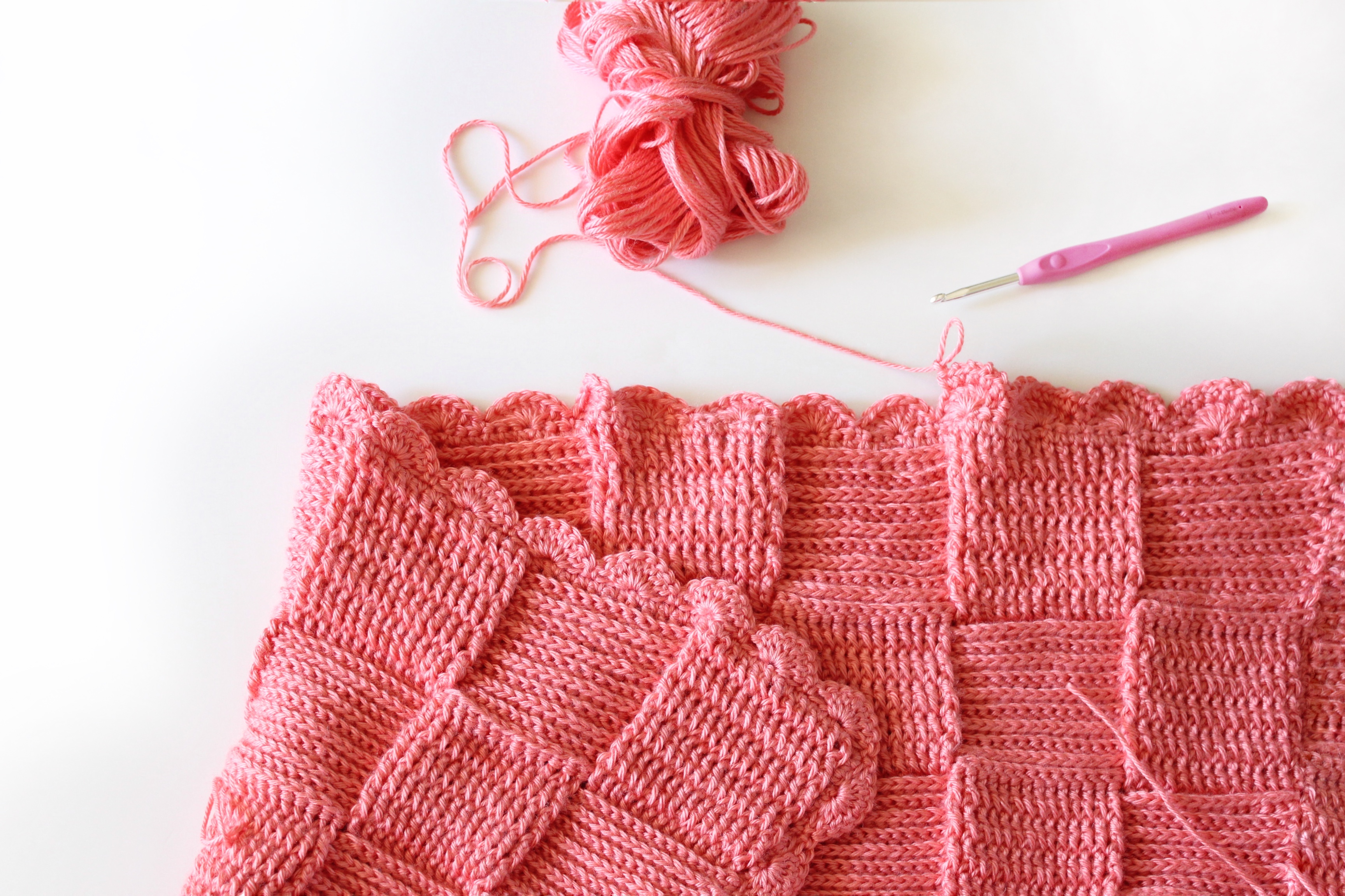 Crochet Basketweave Blanket - Daisy Farm Crafts