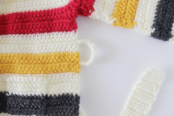 Crochet Hudson's Bay Baby Sweater