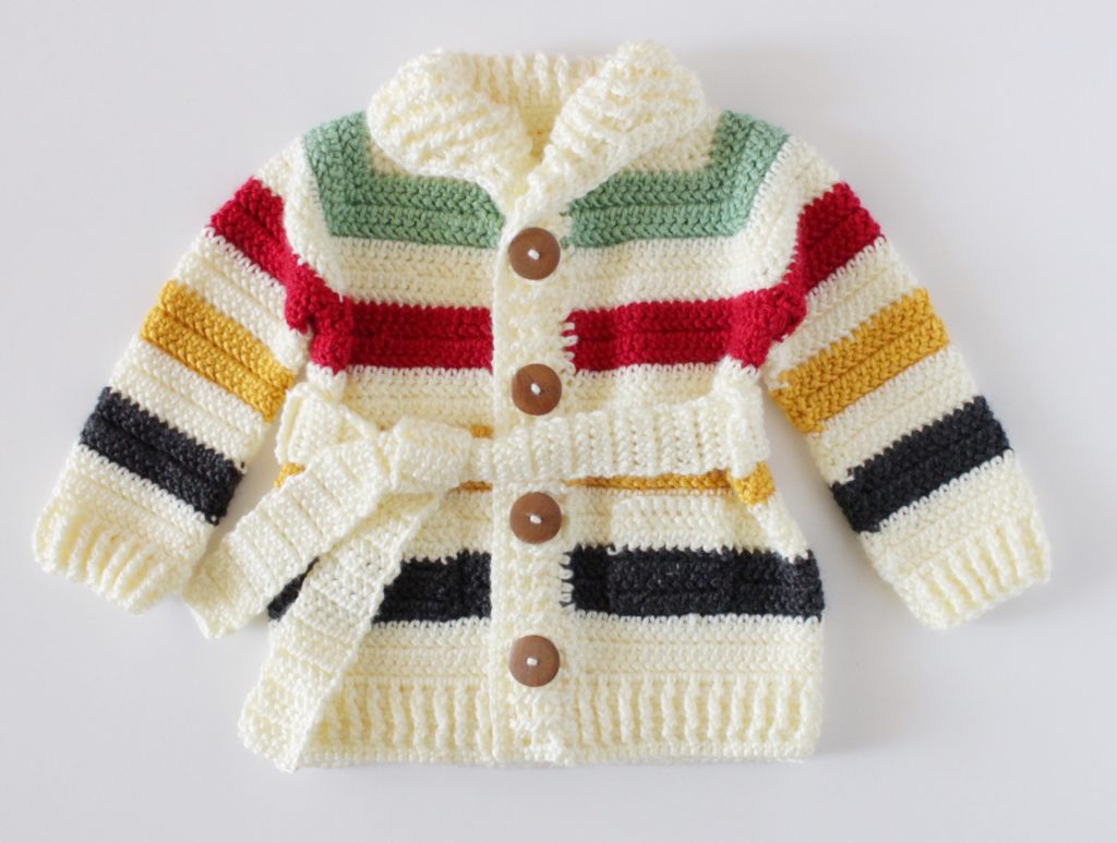 vintage stripes crochet sweater