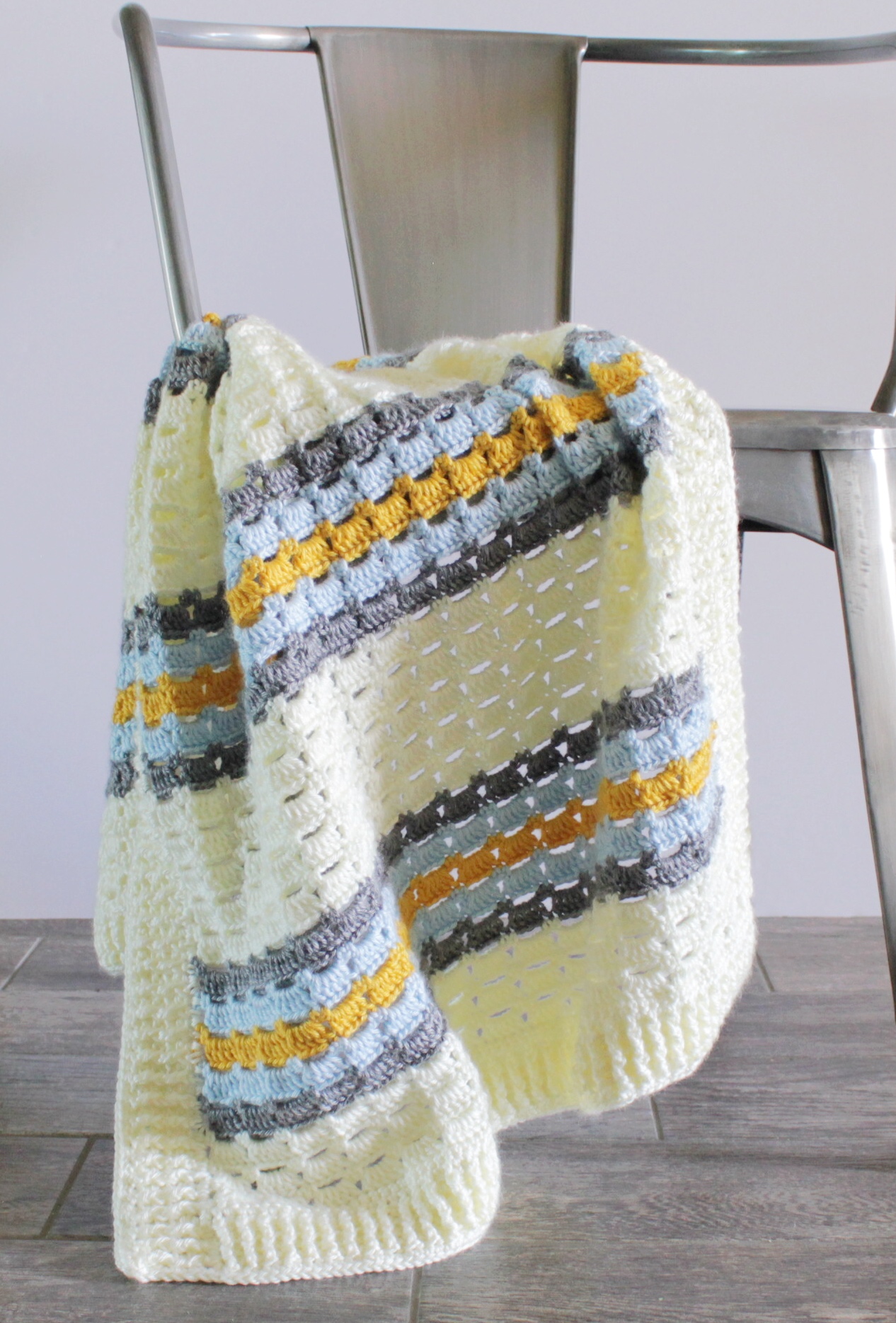 Block stitch baby blanket sale