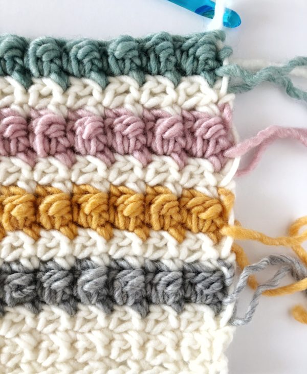 crochet even berry stitch blanket