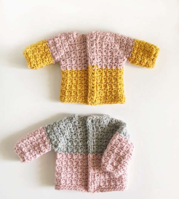 crochet mesh stitch baby sweaters