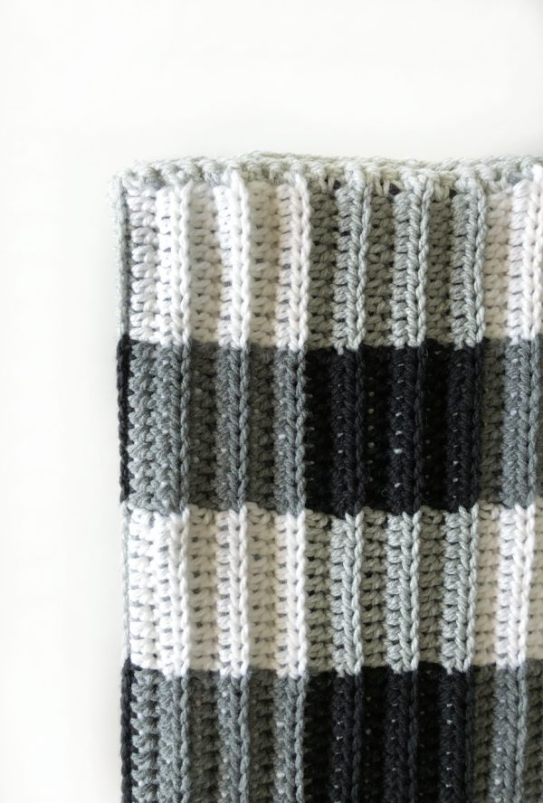 Crochet Buffalo Check Gingham Blanket