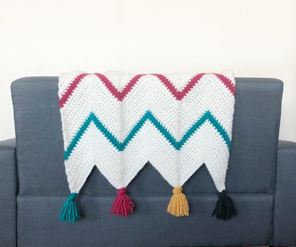 Crochet Tribal Chevron Blanket