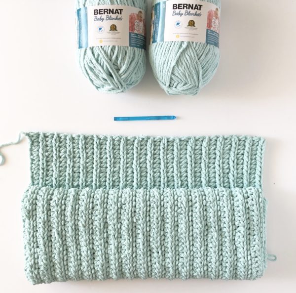 Crochet Modern Mint Throw in progress