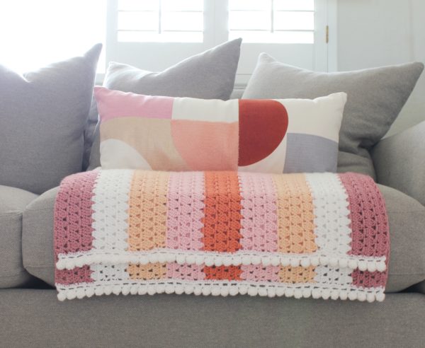 Crochet Modern Boho Granny Blanket - Daisy Farm Crafts free pattern