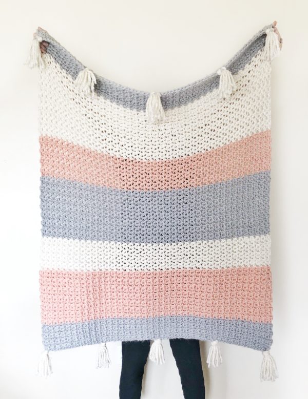 Crochet Modern Mesh Stitch Blanket
