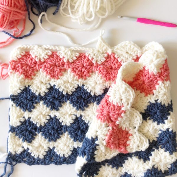 Crochet Harlequin Blanket - Daisy Farm Crafts free pattern