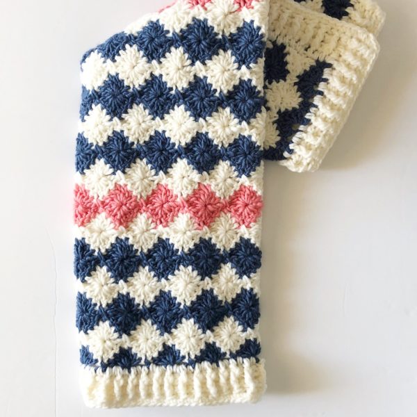 crochet harlequin stitch blanket