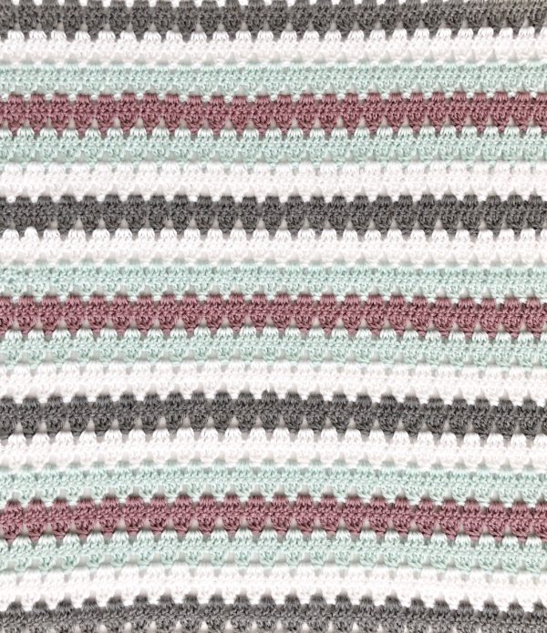 Crochet Striped Modern Granny Blanket
