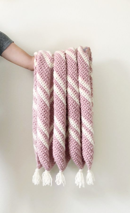 Crochet Pink Chevron Throw Crochet Pink Chevron Throw