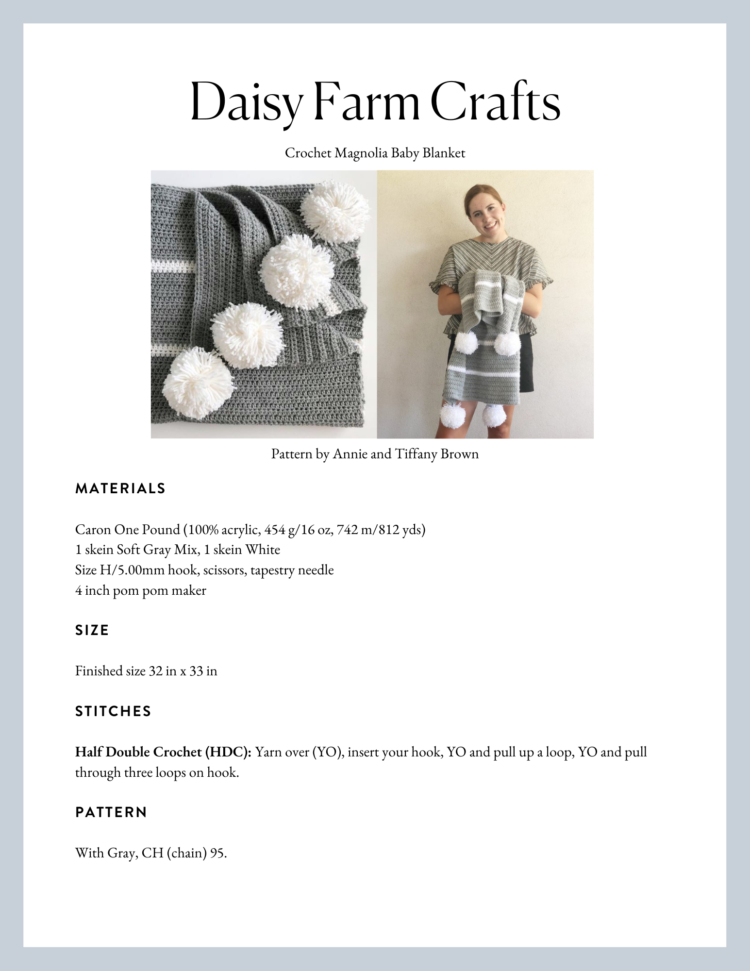 Crochet Magnolia Baby Blanket Daisy Farm Crafts