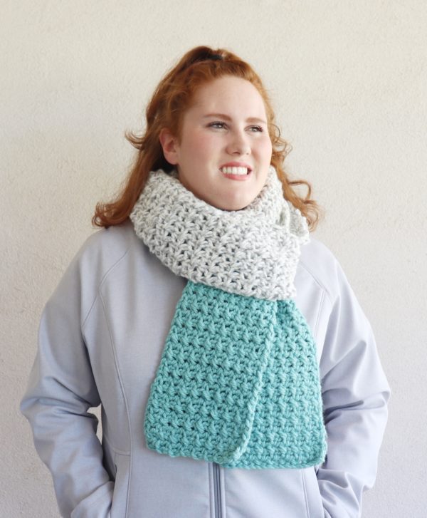 Crochet Color Dipped Scarf