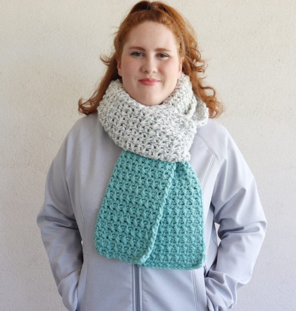 two tone crochet scarf pattern