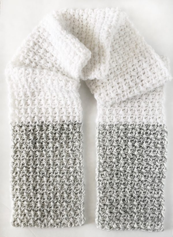 Crochet Ombre Ribbed Scarf - Daisy Farm Crafts