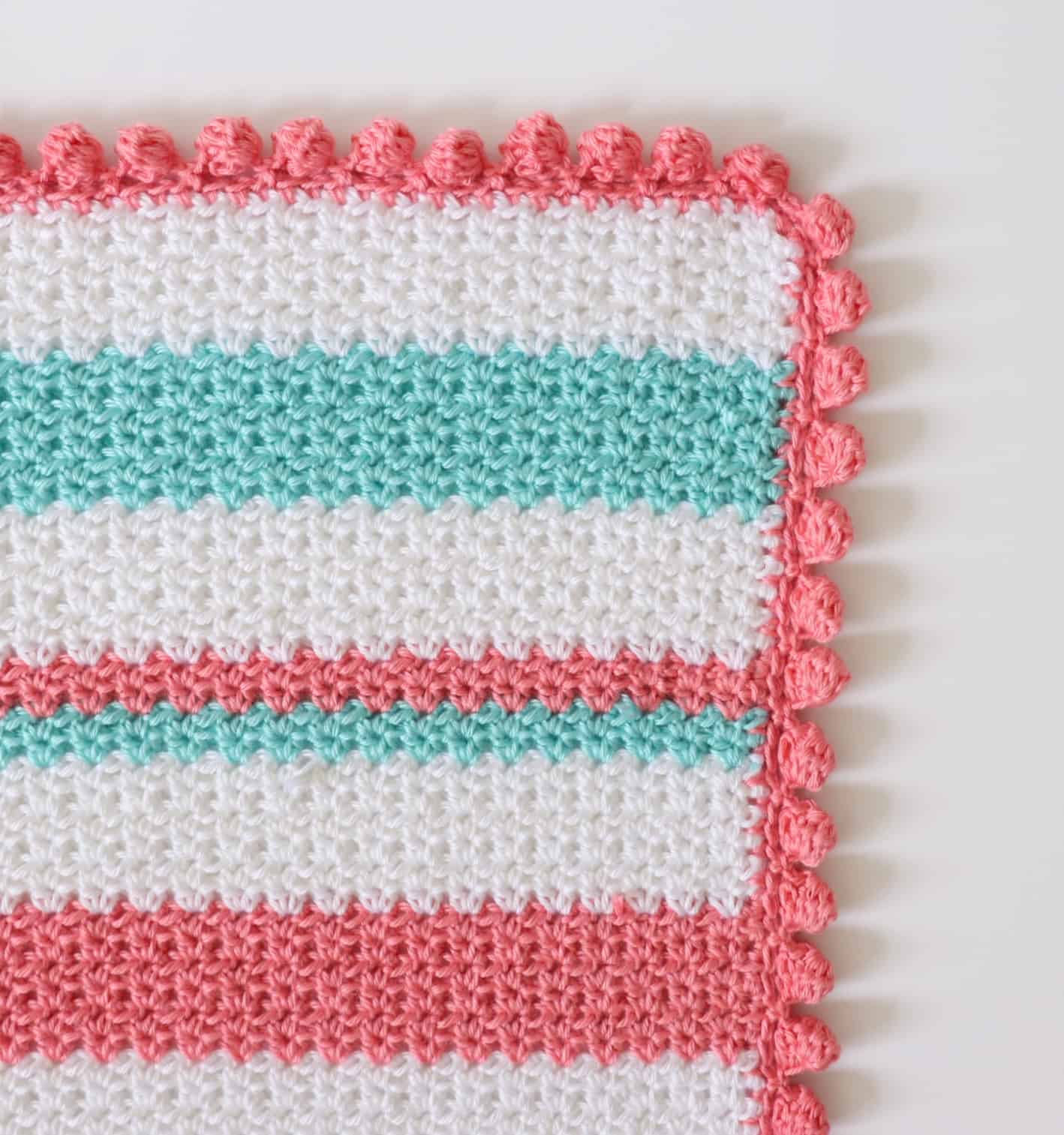 Crochet Striped VStitch Blanket Daisy Farm Crafts