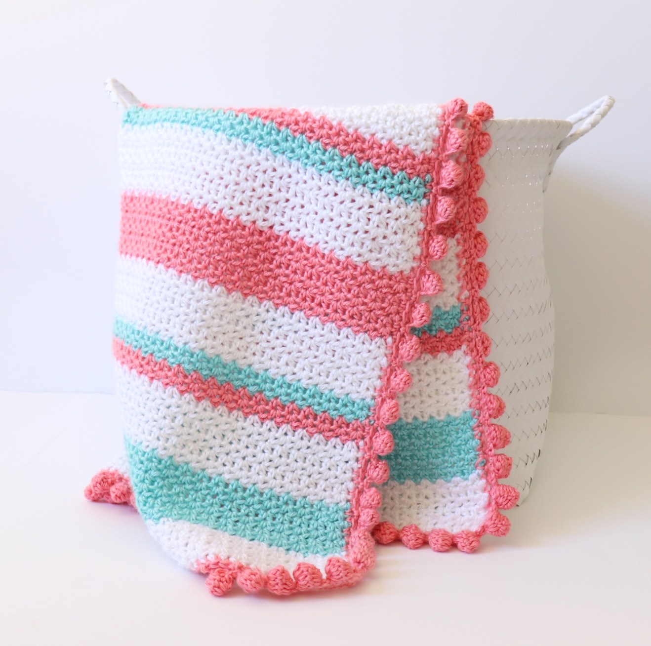 Download Crochet Striped V-Stitch Blanket | Daisy Farm Crafts