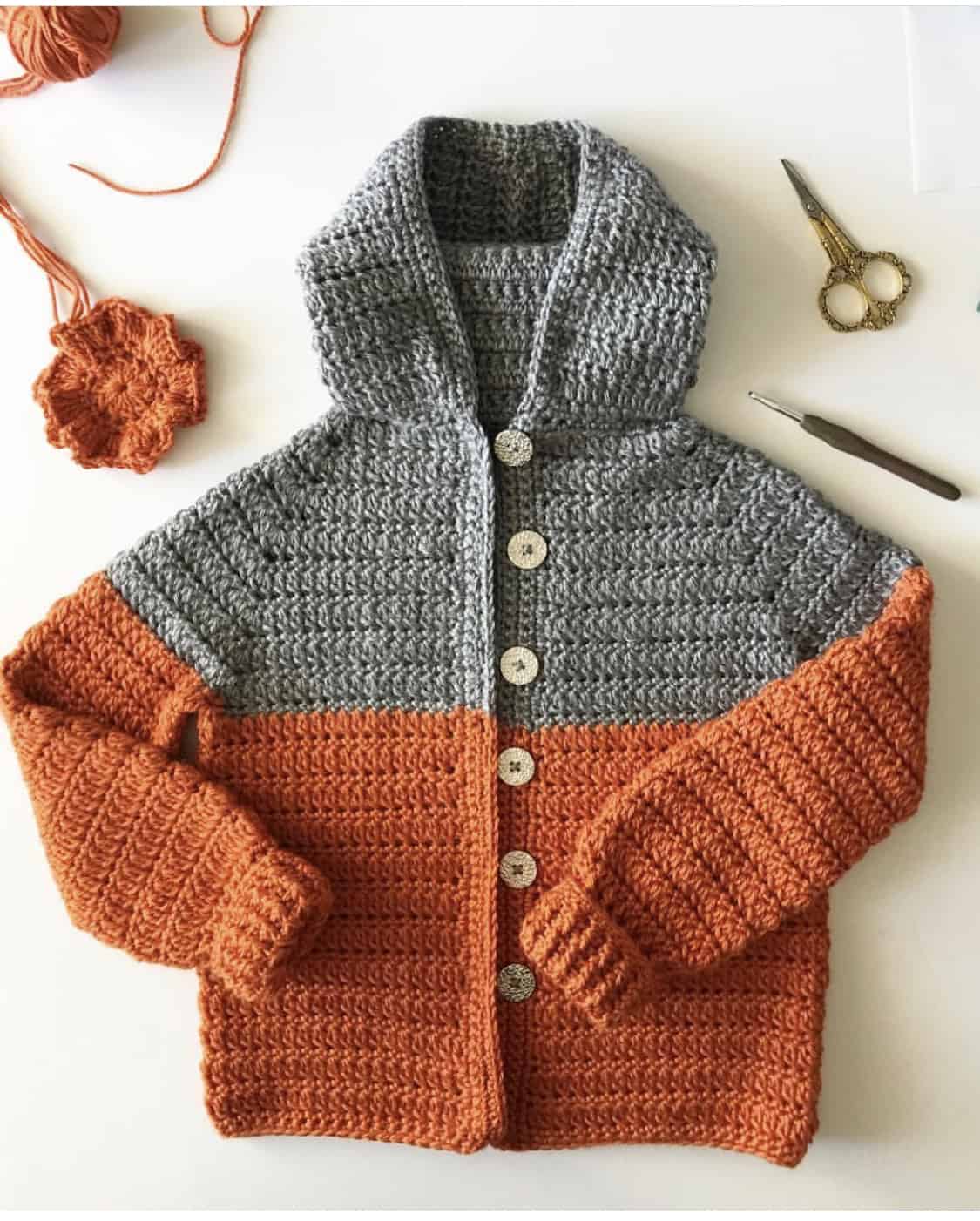 Crochet Color Block Sweater - Daisy Farm Crafts