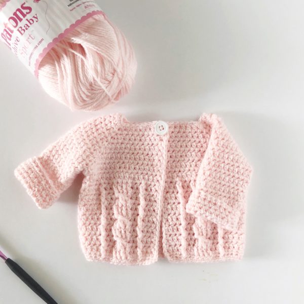 Crochet Cable Baby Sweater