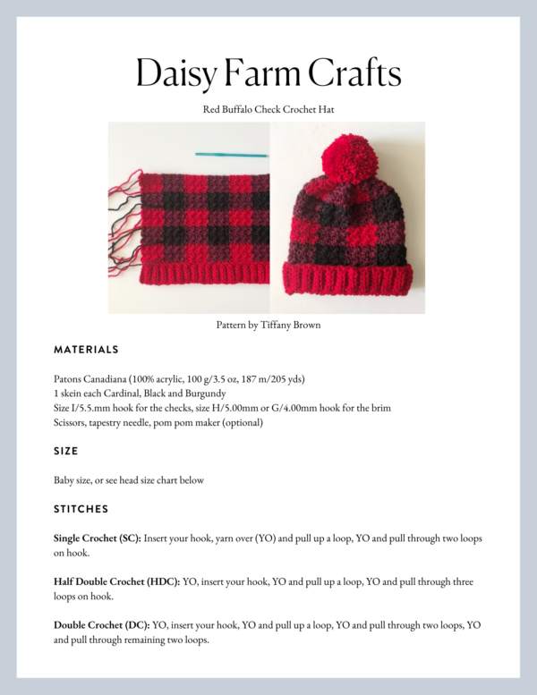 Amanda's Crochet Hat kit including free PDF Pattern