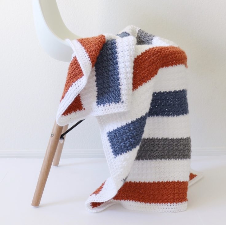 10 Beautiful Free Baby Boy Crochet Blanket Patterns - CrochetKim™