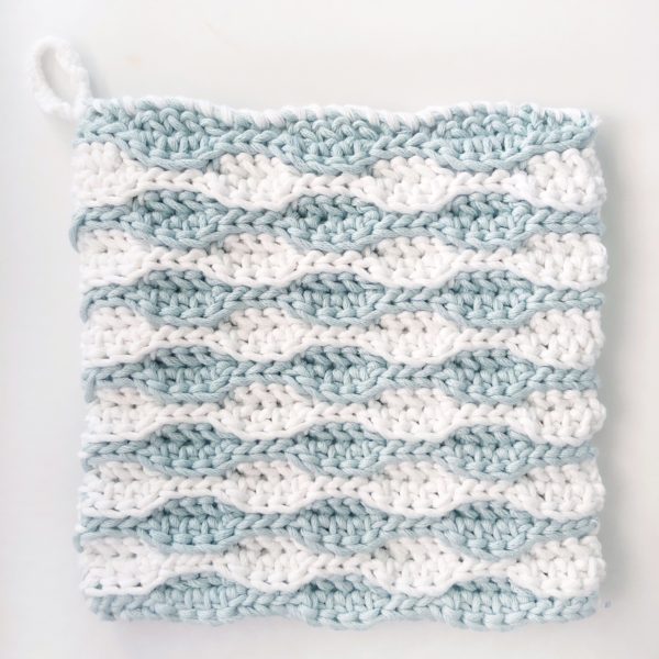 crochet waves hotpad