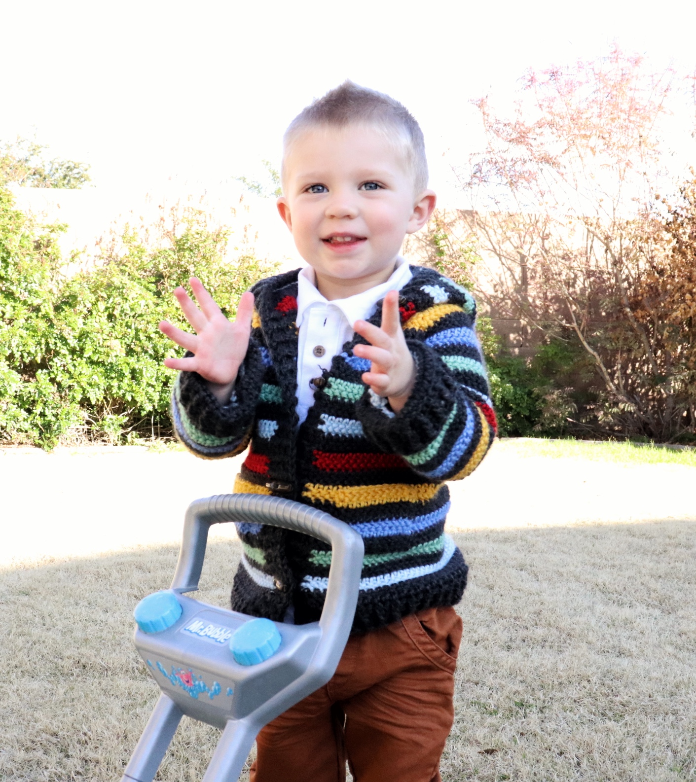 Crochet Colorful Stripes Sweater - Daisy Farm Crafts