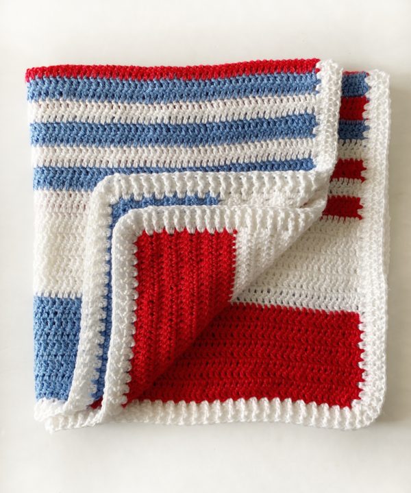 Crochet Beginner Friendly Baby Blanket folded