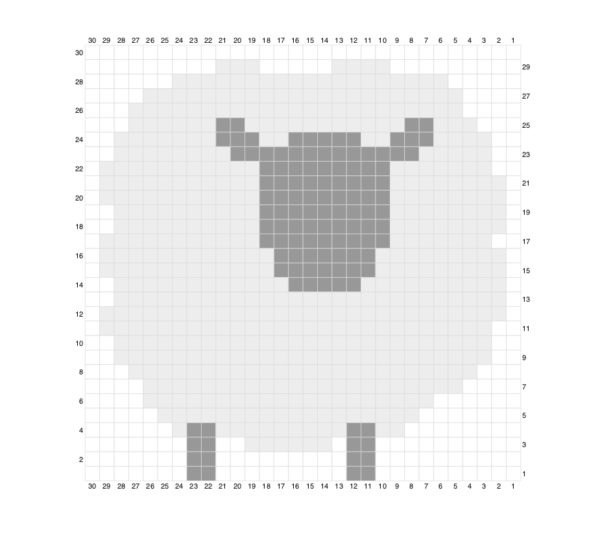 Crochet Sheep Baby Blanket graph