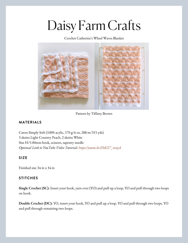 Crochet Catherine's Wheel Waves Blanket - Daisy Farm Crafts