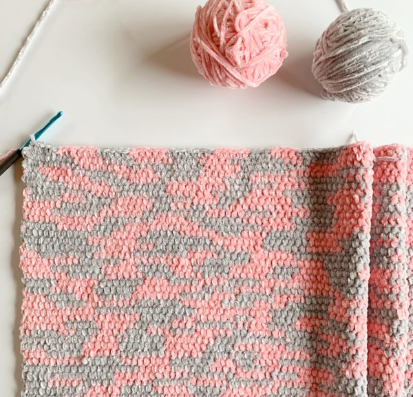 Improv Crochet Baby Blanket in progress