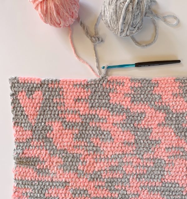 Improv Crochet Baby Blanket in progress 