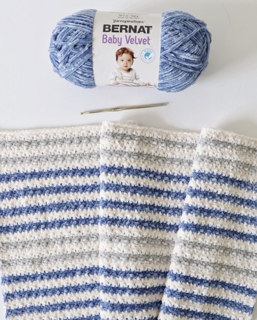Crochet Cuddly Stripes Baby Blanket