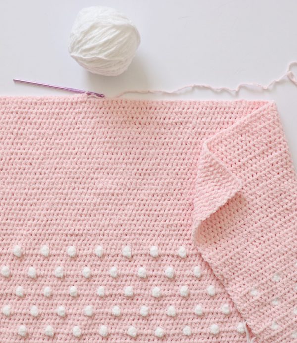 Crochet Polka Dot Ends Blanket in progress
