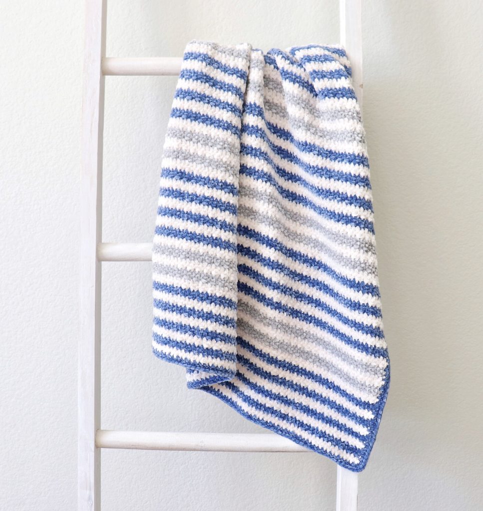 Crochet Cuddly Stripes Baby Blanket