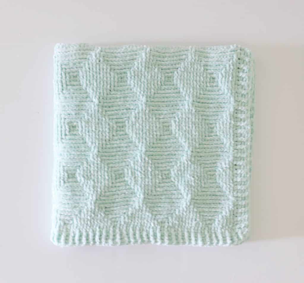 Crochet Ribbed Diamond Blanket