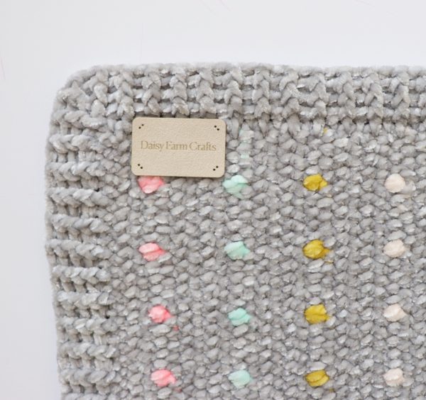 Crochet Candy Dots Baby Blanket border