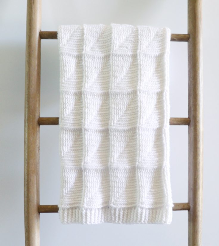 Image for Ribbed Rectangle Crochet Blanket