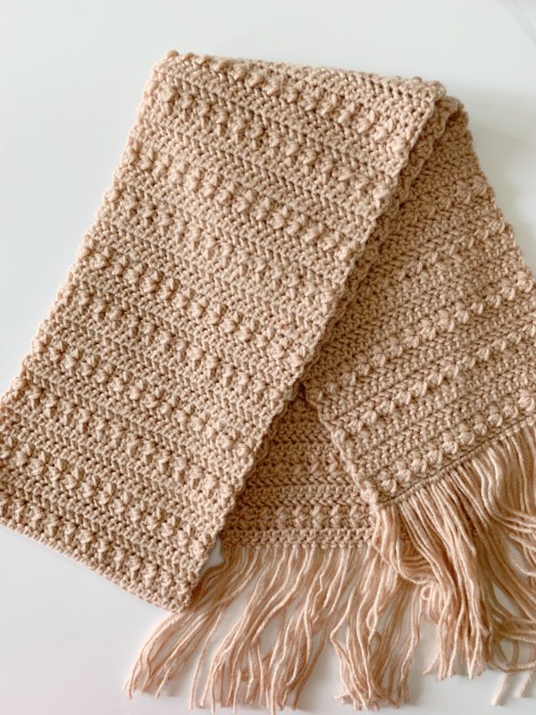 textured crochet scarf