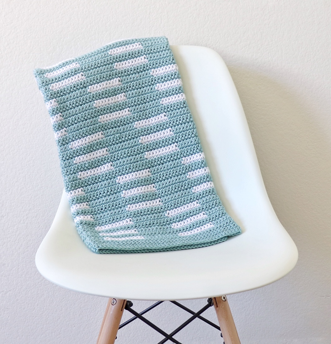 Crochet Checkerboard Lines Blanket - Daisy Farm Crafts