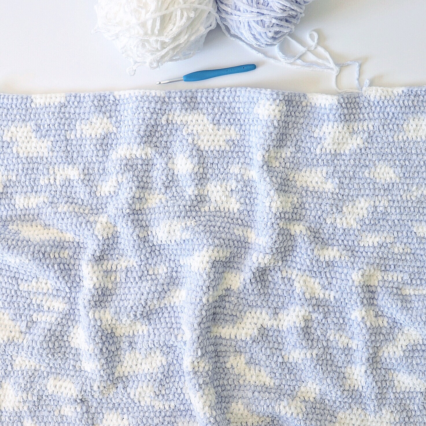 Improv Crochet Clouds Blanket - Daisy Farm Crafts