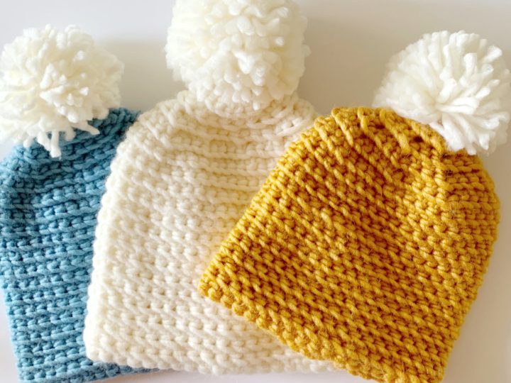 Spiral Front Loop Single Crochet Hat