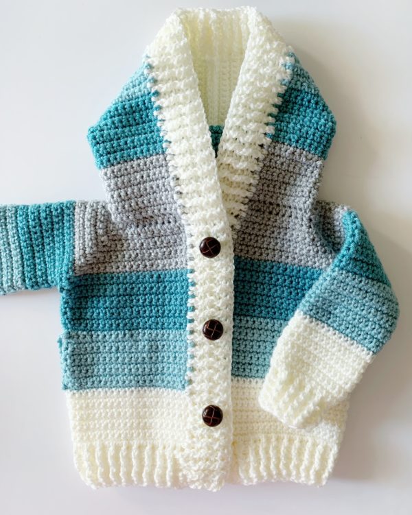 Crochet Four Color Baby Sweater