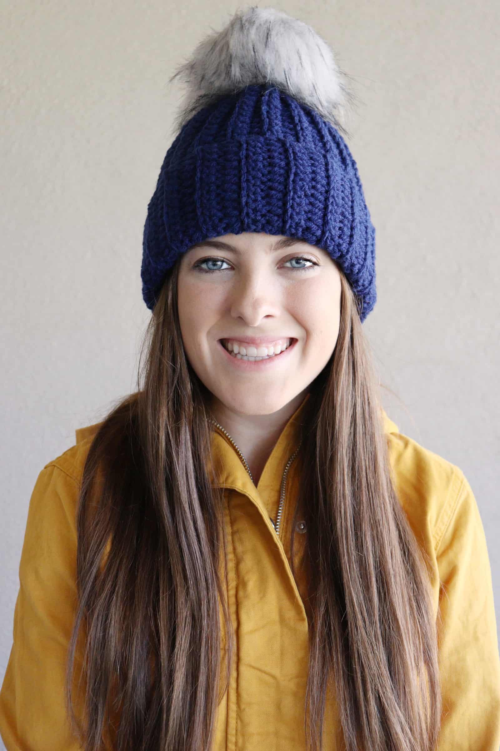 Crochet Back Loop HDC Hat - Daisy Farm Crafts
