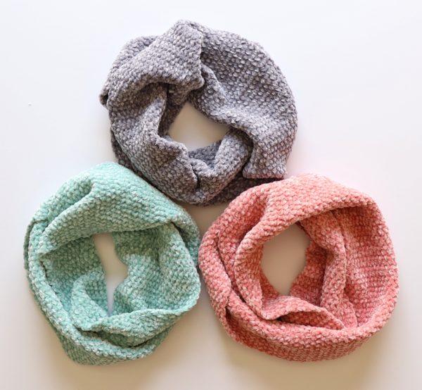 3 velvet infinity scarves